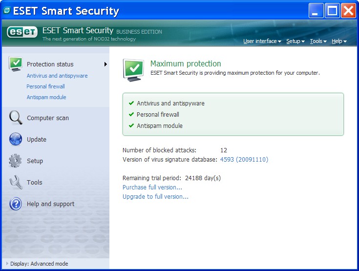 An antivirus software valid for 66 years