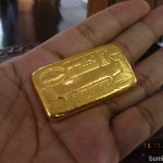 Gold mining is a good business at Shwekyin, Myanmar, besides farming. This gold block is worth of USD5000.